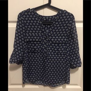 4/$30 Semi-sheer patterned shirt